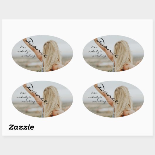 Dance like nobody's watching ovale sticker (Vel)