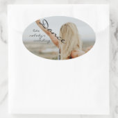 Dance like nobody's watching ovale sticker (Tas)