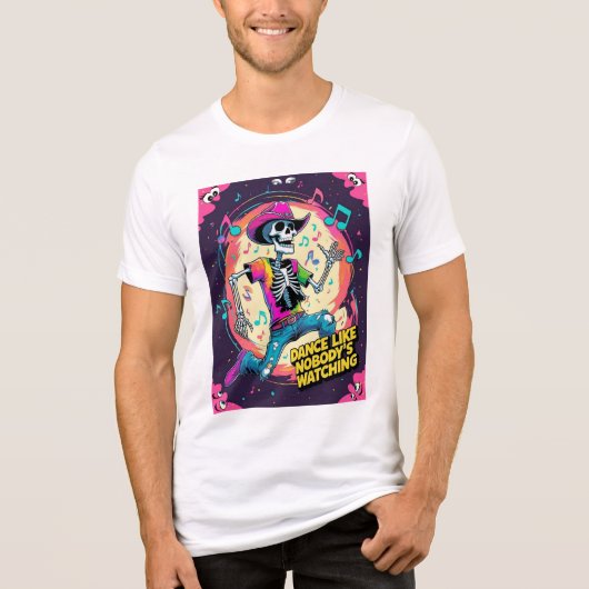 Dance Like Nobodys Watching – Wild Skeleton Groov Tri-Blend Shirt (Voorkant)