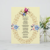 Dance Little Girl Dance Poem op Linen Paper (Staand voorkant)