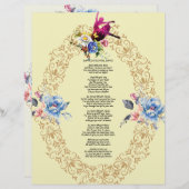 Dance Little Girl Dance Poem op Linen Paper (Voorkant / Achterkant)