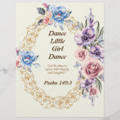 Dance Little Girl Dance Poem op Linen Paper (Achterkant)