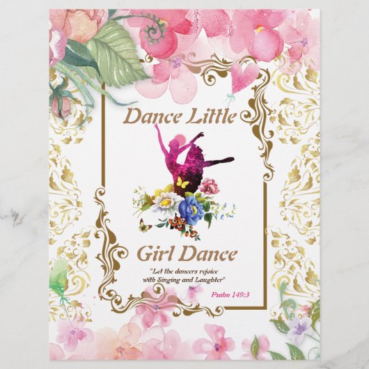 Dance Little Girl Dance Poem Waterverf Paper (Voorkant)