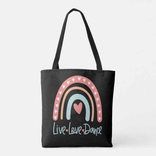 Dance Live Love Dancer Ballet Tap Hip Teacher Tote Bag (Achterkant)