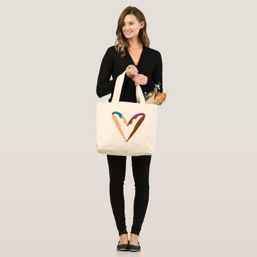 DANCE, LOVE dans. Grote Tote Bag (Voorkant (model))