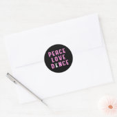 Dance Love Dansparty Sport Dancer Funny Gift Ronde Sticker (Envelop)