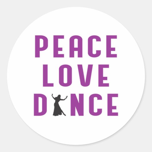 Dance Love Dansparty Sport Dancer Funny Gift Ronde Sticker (Voorkant)