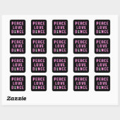 Dance Love Dansparty Sport Dancer Funny Gift Vierkante Sticker (Vel)