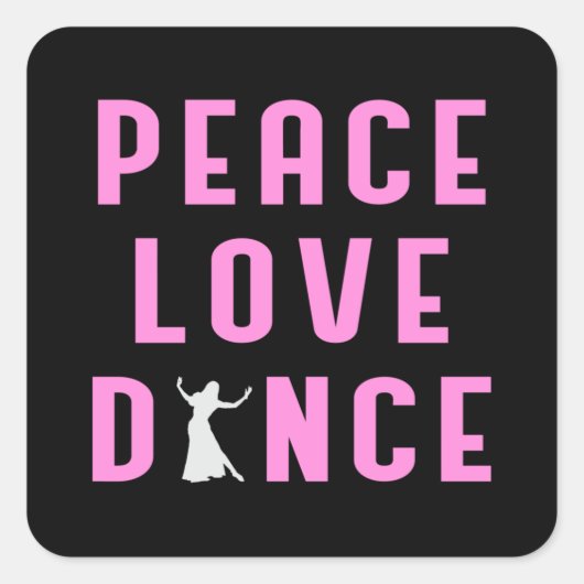 Dance Love Dansparty Sport Dancer Funny Gift Vierkante Sticker (Voorkant)