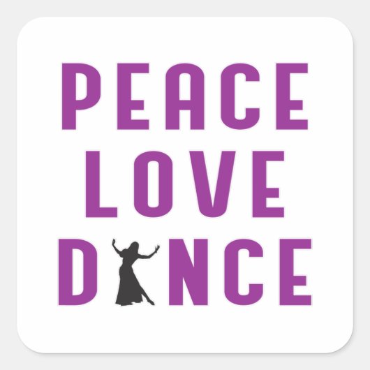 Dance Love Dansparty Sport Dancer Funny Gift Vierkante Sticker (Voorkant)