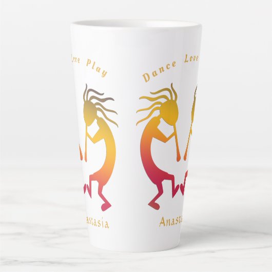 Dance Love Play Geniet van leven Latte Mok (Voorkant)