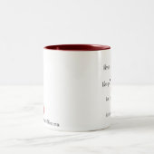 Dance, Love, Sing, Live.. Tweekleurige Koffiemok (Center)