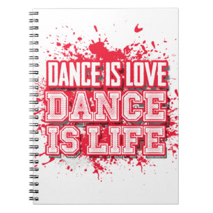 Dance Love Writing Journal in Snoep Apple Red - Notitieboek