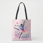 Dance Lover Pink Shoulder Tote Bag (Voorkant)