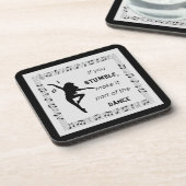 Dance Lovers Music Lovers Inspirerend Life Quote Bier Onderzetter (Linkerzijde)