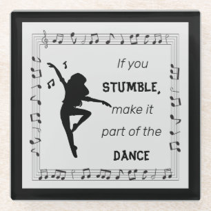 Dance Lovers Music Lovers Inspirerend Life Quote Glazen Onderzetter