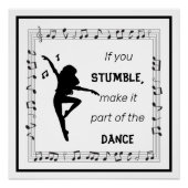 Dance Lovers Music Lovers Inspirerend Life Quote Perfect Poster (Voorkant)