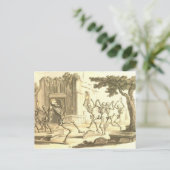 Dance Macabre Momento Mori Briefkaart (Staand voorkant)