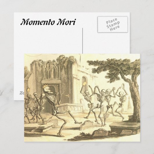Dance Macabre Momento Mori Briefkaart (Voorkant / Achterkant)