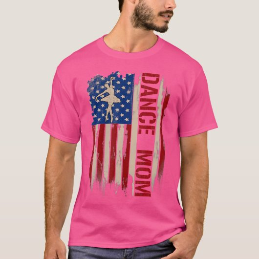 Dance Mam American Usa Flag Dancerdanans T-shirt (Voorkant)