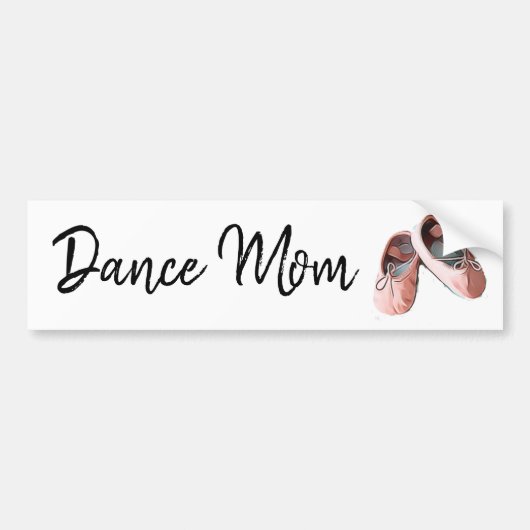 Dance mam Ballet Slippers bumper sticker (Voorkant)