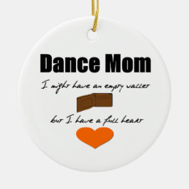 Dance mam - Leeg hart, volledig bezield Keramisch Ornament