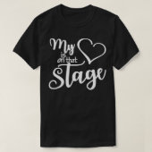 Dance mam T-shirt Mijn hart ligt op dat podium dan (Design voorkant)