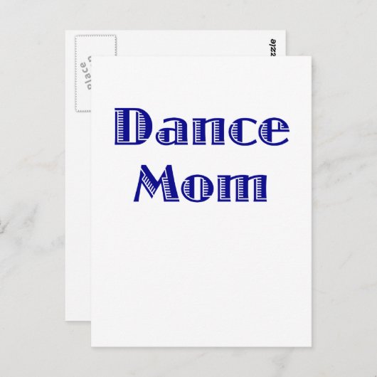 Dance mama briefkaart (Voorkant / Achterkant)