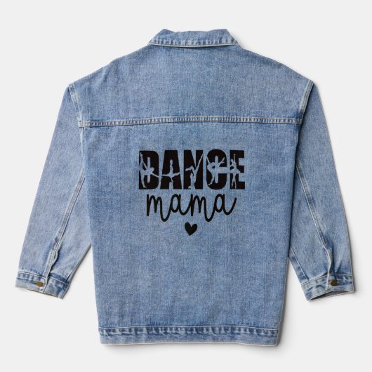 Dance Mama Dance moeder van een danserend mama Denim Jacket (Achterkant)