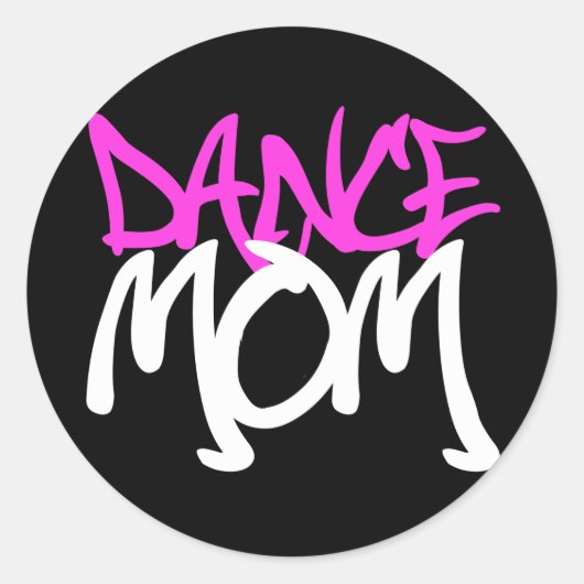 Dance mama ronde sticker (Voorkant)