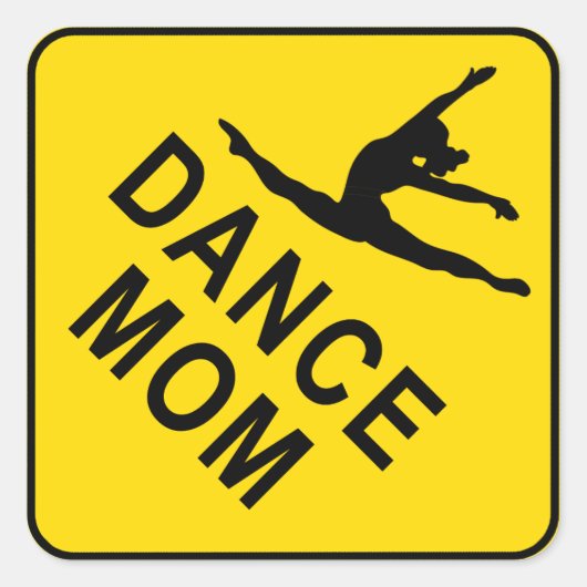 Dance mama vierkante sticker (Voorkant)