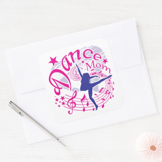 Dance mama vierkante sticker (Envelop)