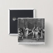 Dance mania, 1809 vierkante button 5,1 cm (Voorkant /achterkant)