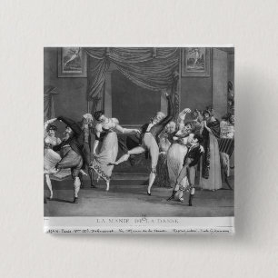 Dance mania, 1809 vierkante button 5,1 cm