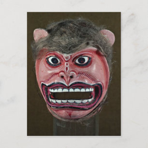 Dance mask in de vorm van aap briefkaart