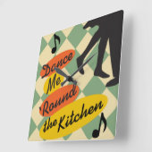 Dance me Round the Kitchen Retro klok (Hoek)