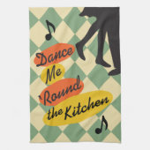 Dance me Round the Kitchen retro Theedoek (Verticaal)