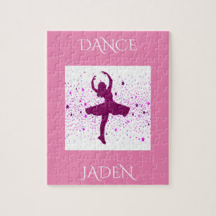 DANCE meisjes puzzel met persoonlijke naam.