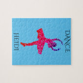 DANCE meisjes puzzel met persoonlijke naam. Legpuzzel (Horizontaal)