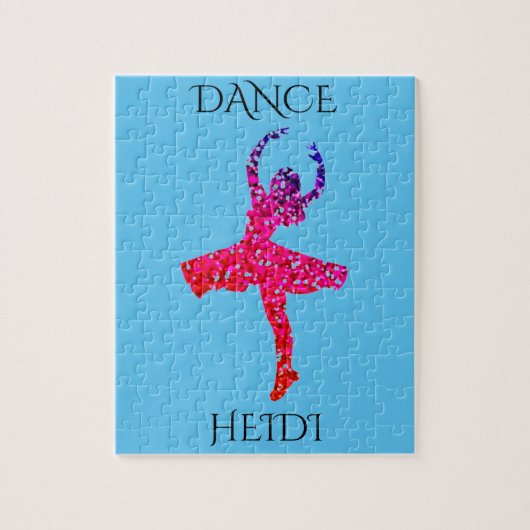DANCE meisjes puzzel met persoonlijke naam. Legpuzzel (Verticaal)