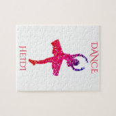 DANCE meisjes puzzel met persoonlijke naam. Legpuzzel (Horizontaal)
