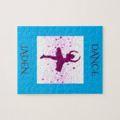 DANCE meisjes puzzel met persoonlijke naam. Legpuzzel (Horizontaal)