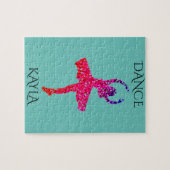 DANCE meisjes puzzel met persoonlijke naam. Legpuzzel (Horizontaal)