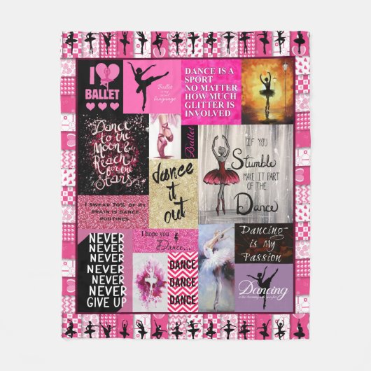 Dance- mijn passie Ballet Dancing Ballerinas Girl Fleece Deken (Voorkant)