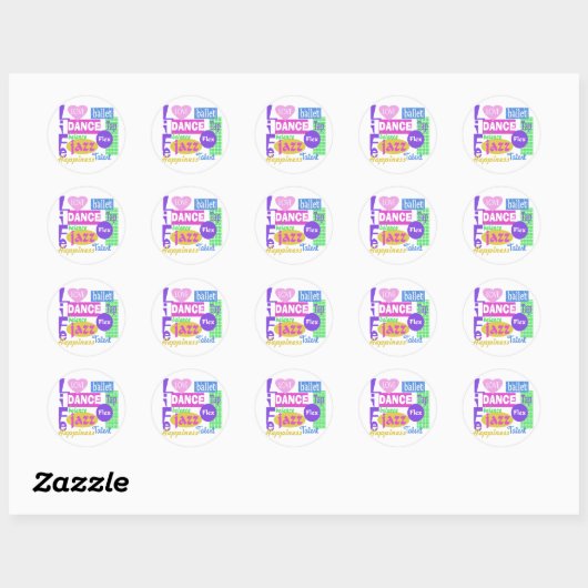 Dance Mix Ronde Sticker (Vel)