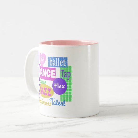 Dance Mix Tweekleurige Koffiemok (Voorkant links)