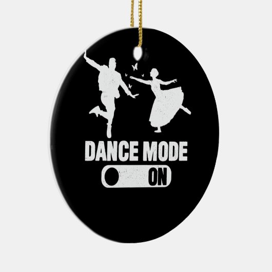 Dance Mode on Cute Dancer Together Matching Couple Keramisch Ornament (Rechts)