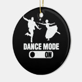 Dance Mode on Cute Dancer Together Matching Couple Keramisch Ornament (Links)