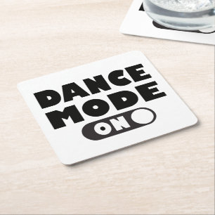 Dance Mode On, Dancer, Danser Quote Wedding Party Kartonnen Onderzetters