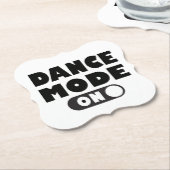 Dance Mode On, Danser, Dansende Quote Trouwfeest Kartonnen Onderzetters (Gekanteld)